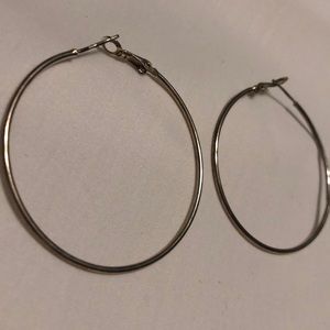 Silver hoop earrings